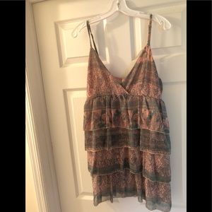 Spaghetti strap layered tunic or dress